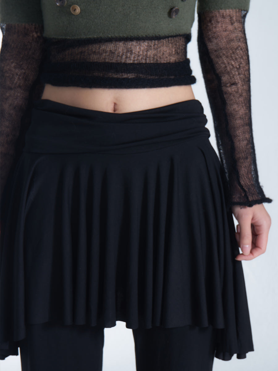 LET'S DANCE SKIRT PANTS- BLACK
