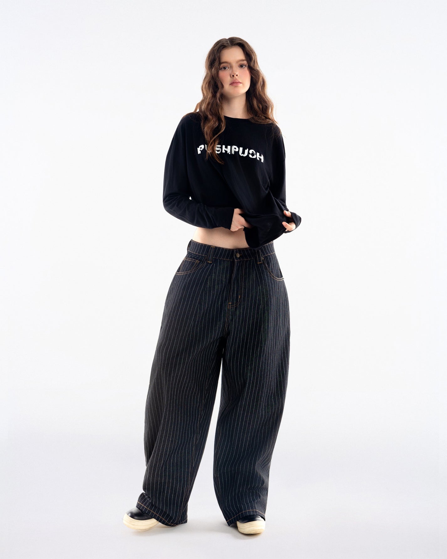 STRIPED PANTS- VERSION 2  (BLACK)