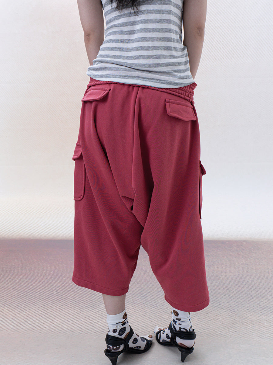RIPPLE APPLE JERSEY CROPPED PANTS