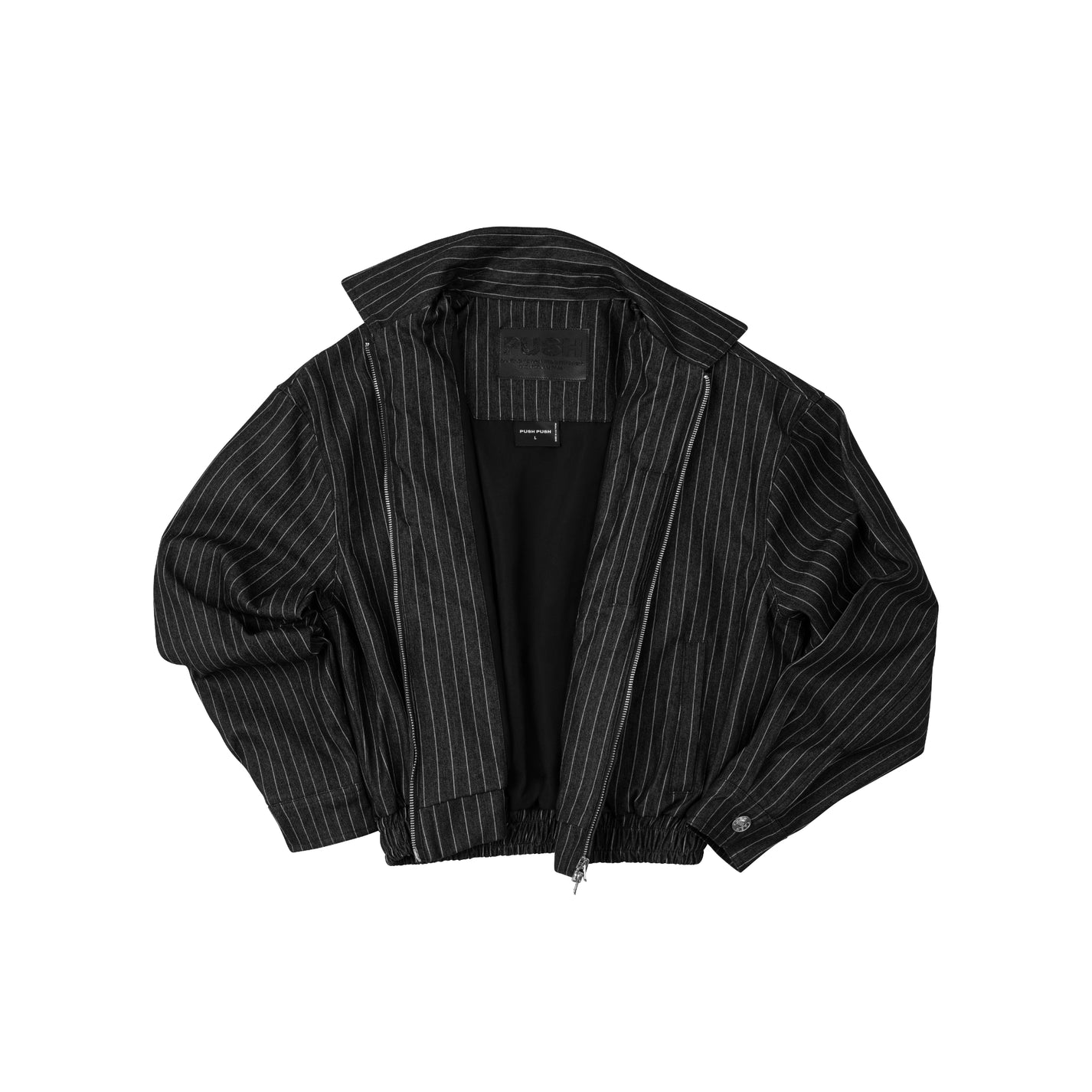 HERITAGE ZIP JACKET- BLACK PINSTRIPE
