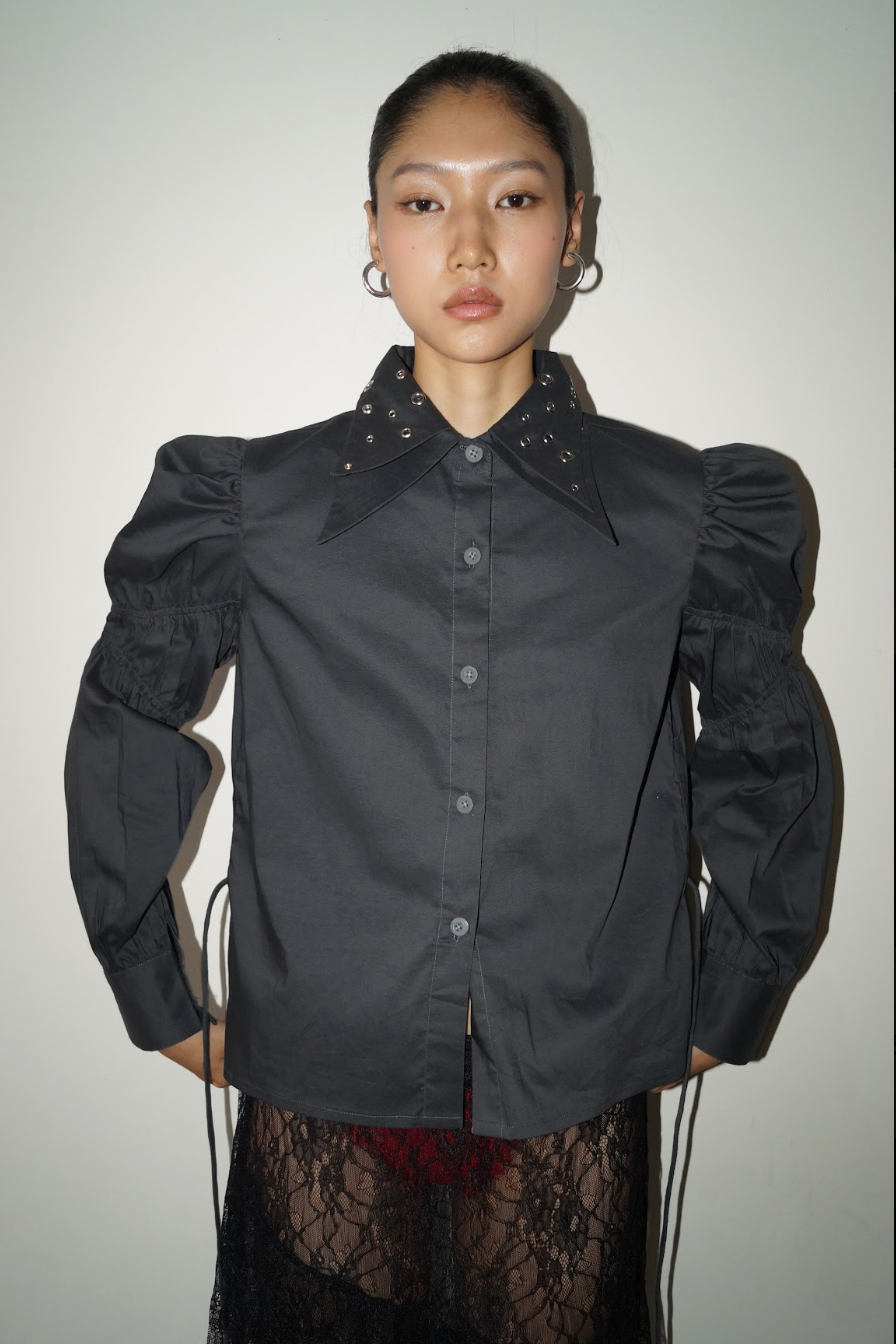 Grey Double Collar Shirt