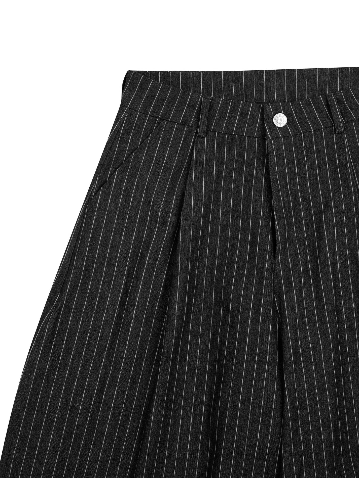 PINSTRIPE JORT- BLACK